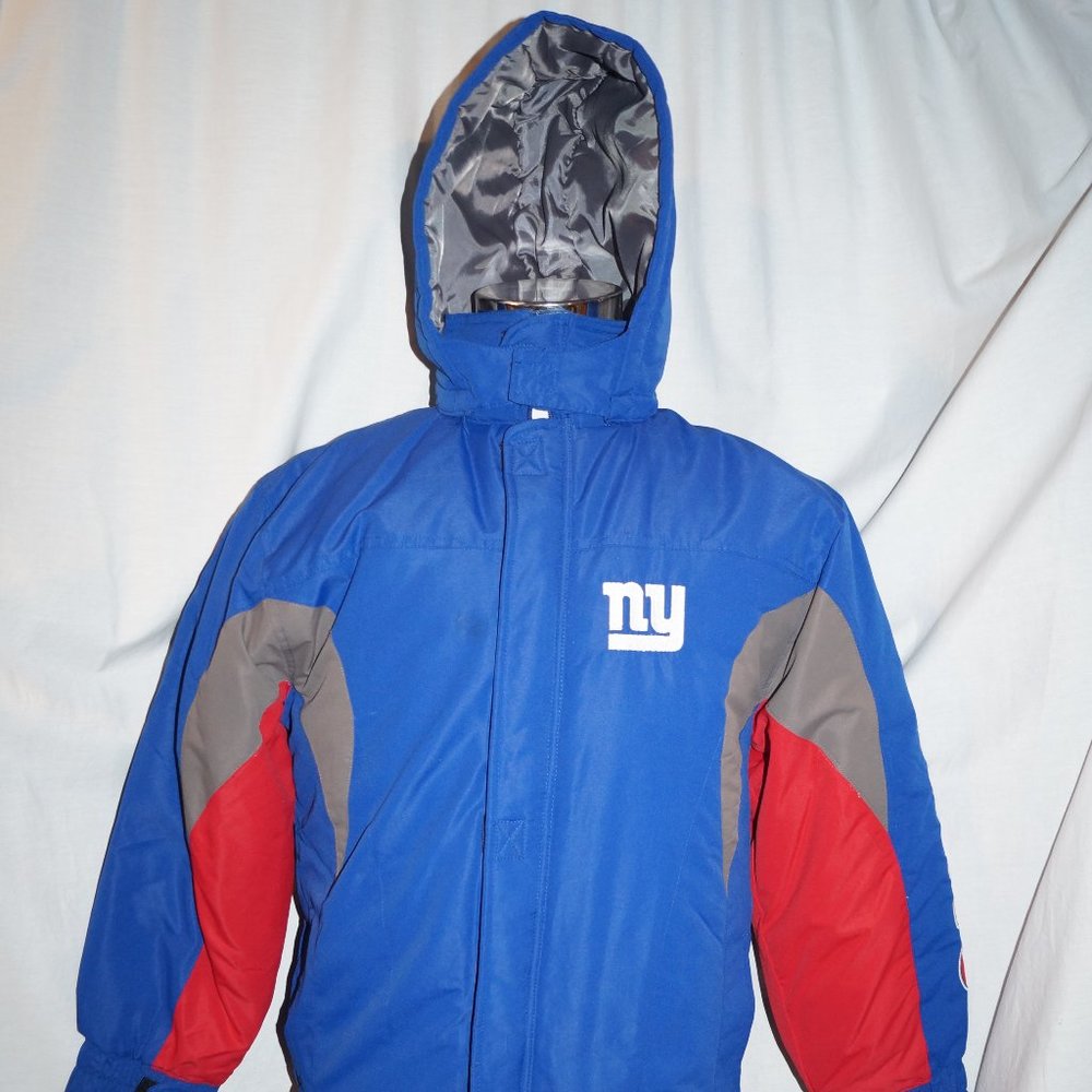 NY Giants Winter Coat Hooded Jacket NFL Team Youth